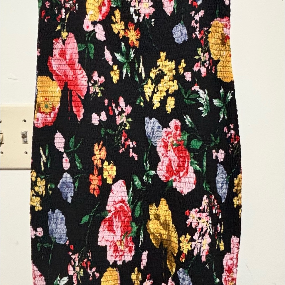 Floral Black Skirt